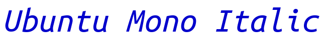 Ubuntu Mono Italic الخط